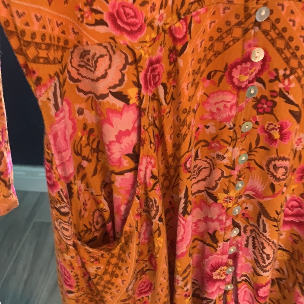 Spell & the Gypsy babushka boho mini dress amber S preowned - Picture 13 of 15
